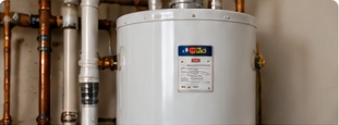 Water heater with copper plumbing connections